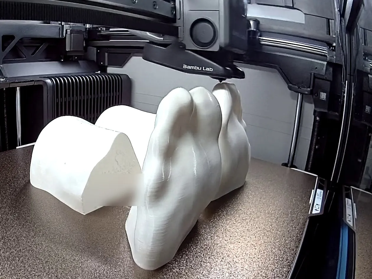 Custom shoe lasts being 3D printed