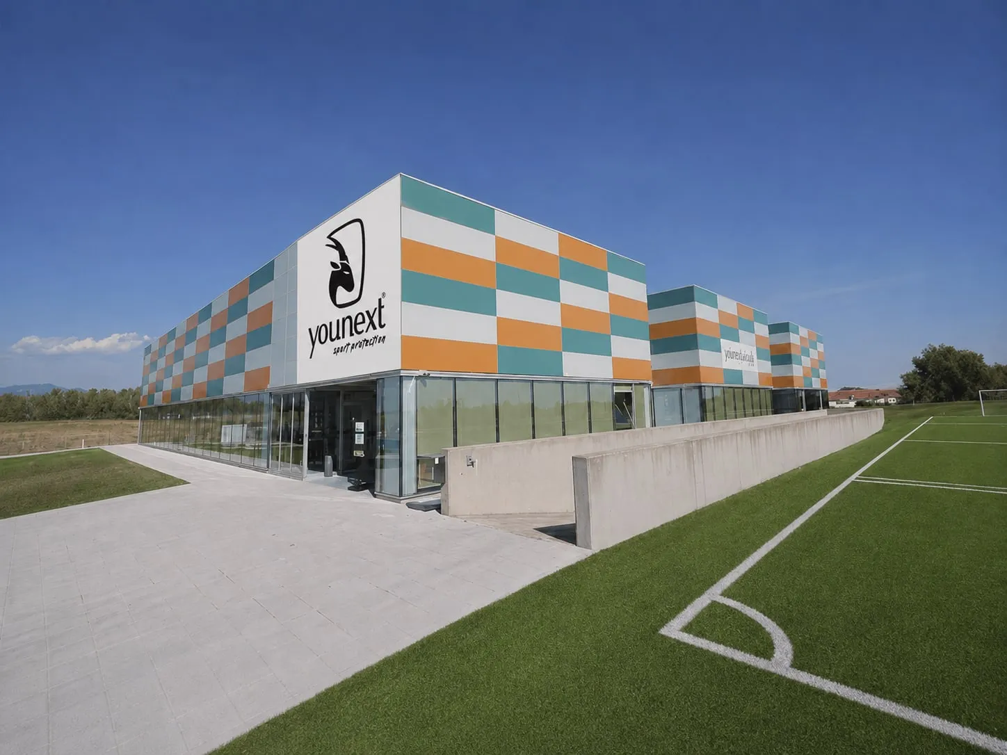 YouNext Sport Protection headquarters next to the football pitch